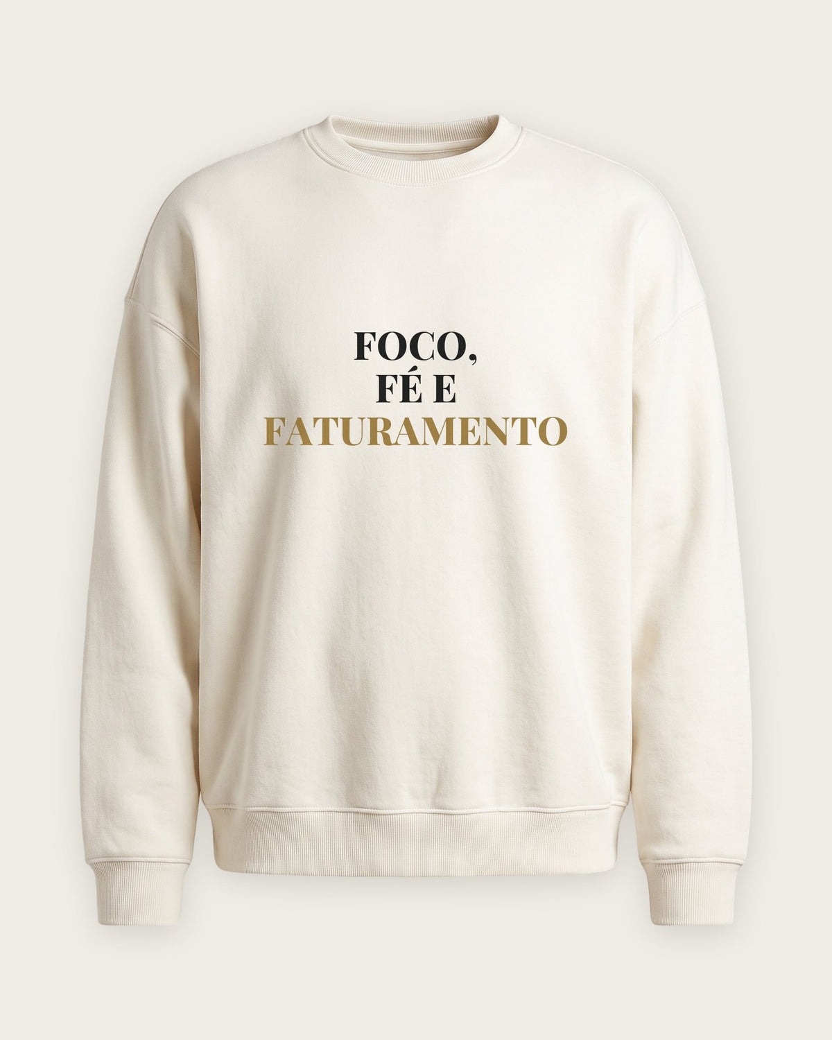 Moletom Careca “Foco, Fé e Faturamento” — Off-White