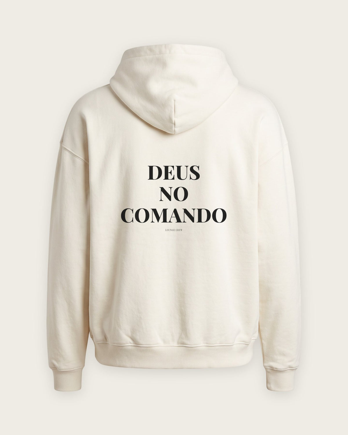 Moletom Oversized “Deus no Comando” — Off-White