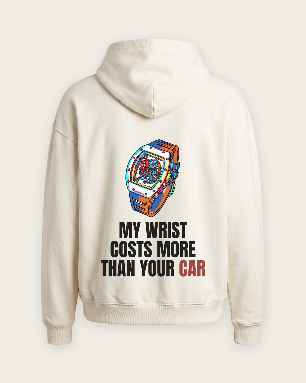 Moletom Oversized “My Wrist Costs More Than Your Car” — Off-White