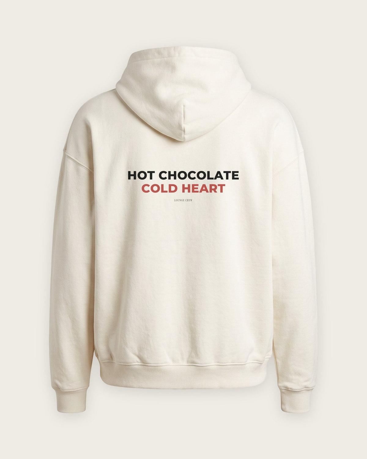 Moletom Oversized “Hot Chocolate, Cold Heart” — Off-White