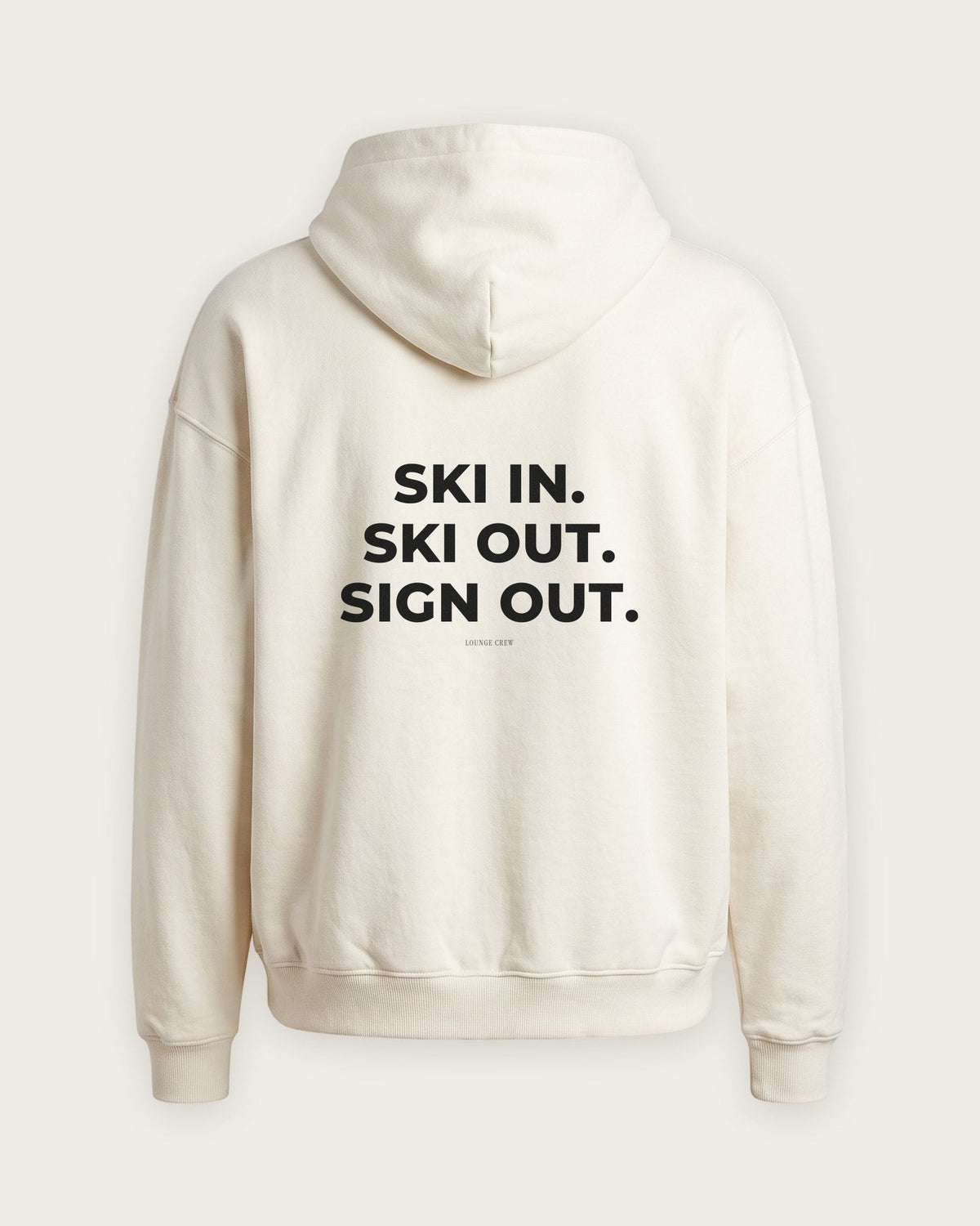 Moletom Oversized “Ski In, Ski Out, Sign Out” — Off-White