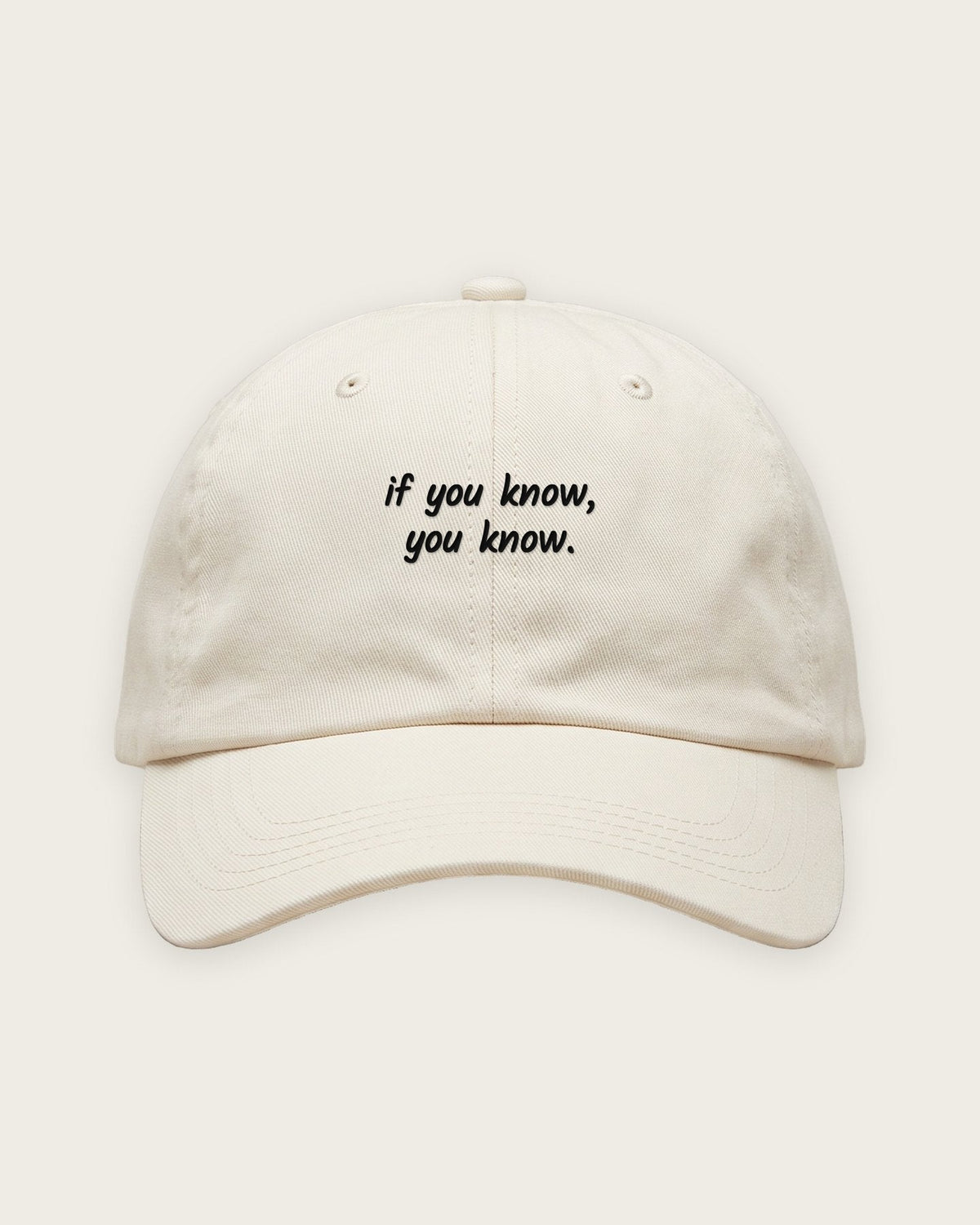 Boné Dad Hat “If You Know, You Know” — Off-White