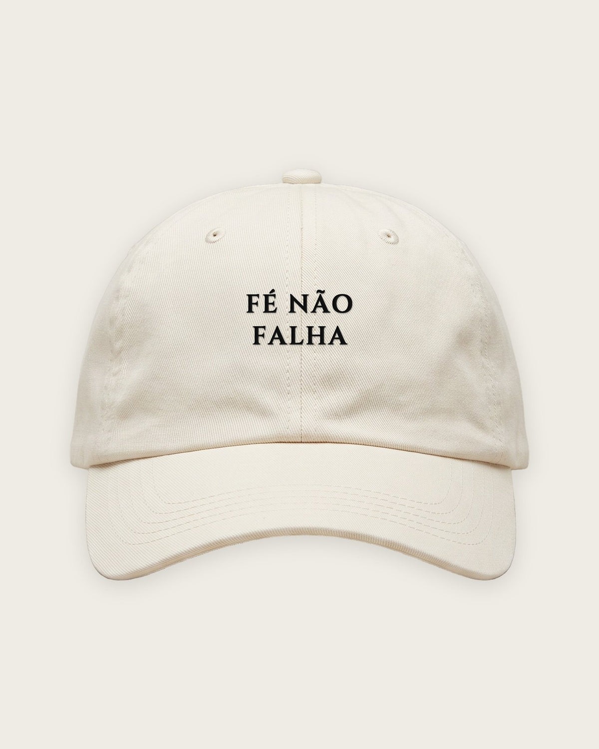 Boné Dad Hat “Fé Não Falha” — Off-White