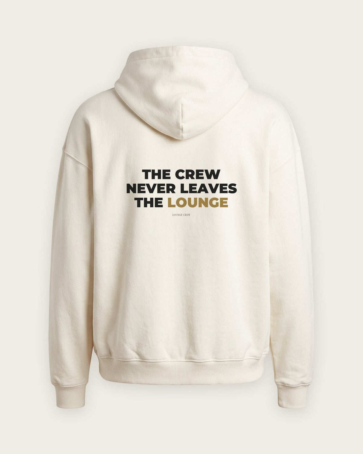 Moletom Oversized “The Crew Never Leaves the Lounge” — Off-White