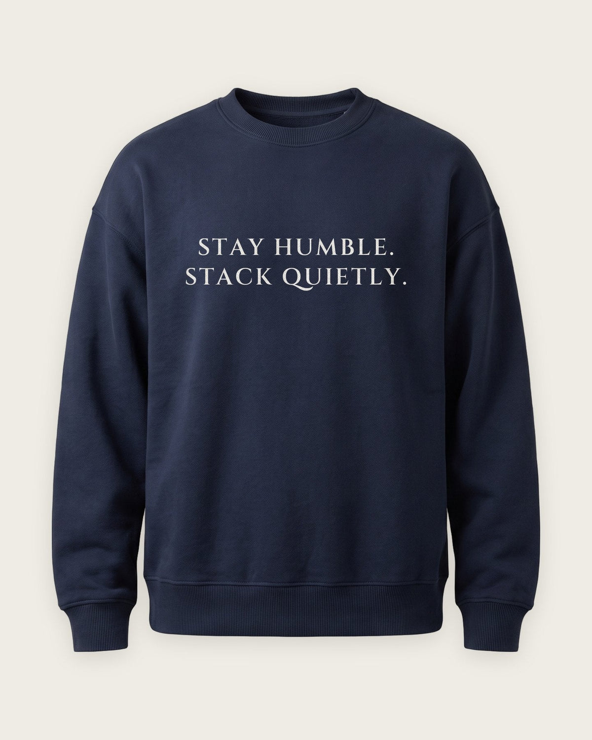 Moletom Careca “Stay Humble, Stack Quietly” — Marinho