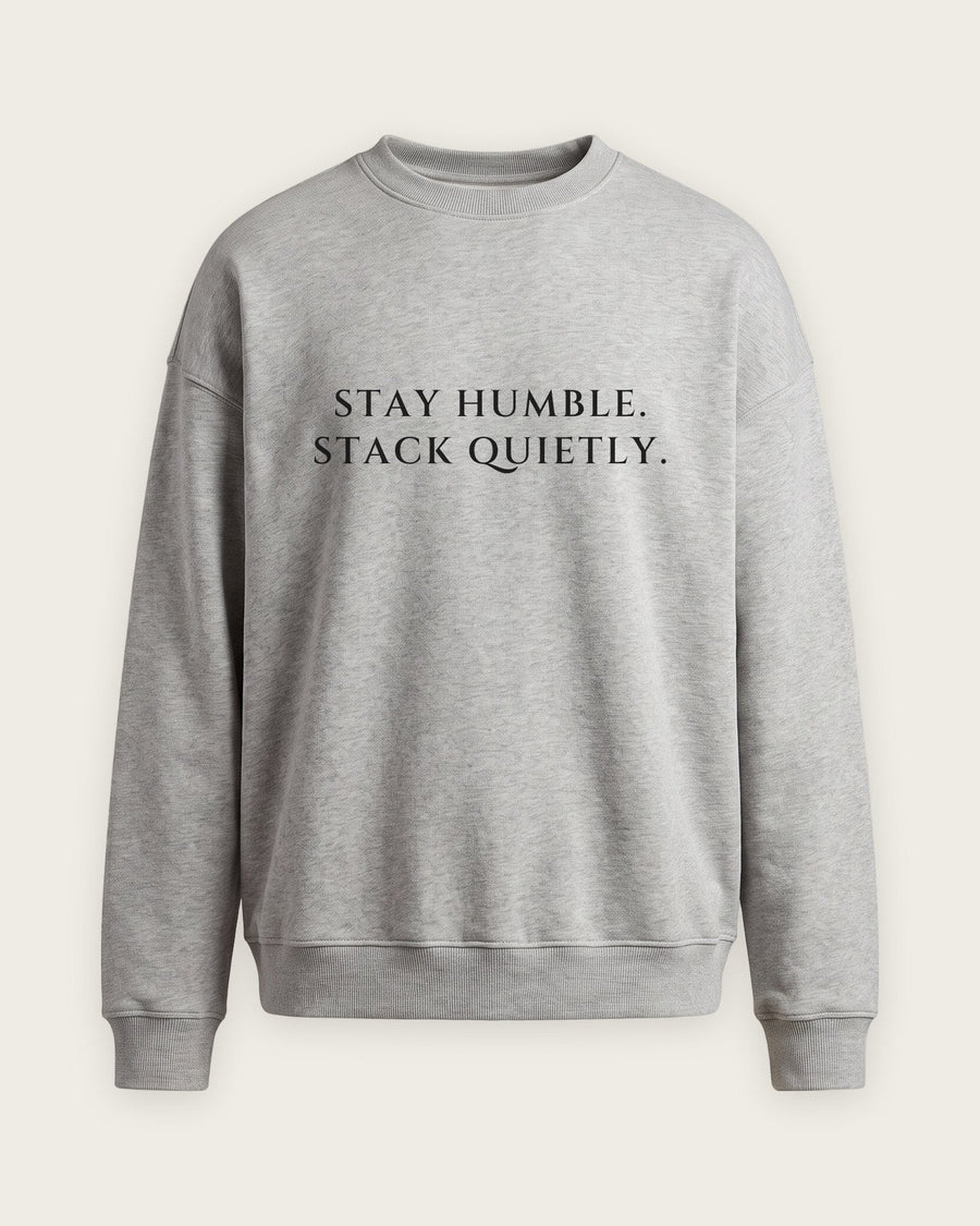 Moletom Careca “Stay Humble, Stack Quietly”