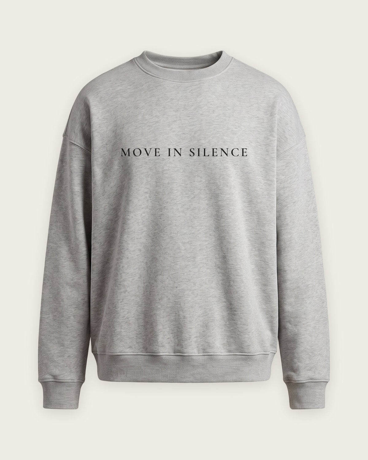 Moletom Careca “Move in Silence” — Cinza Mescla