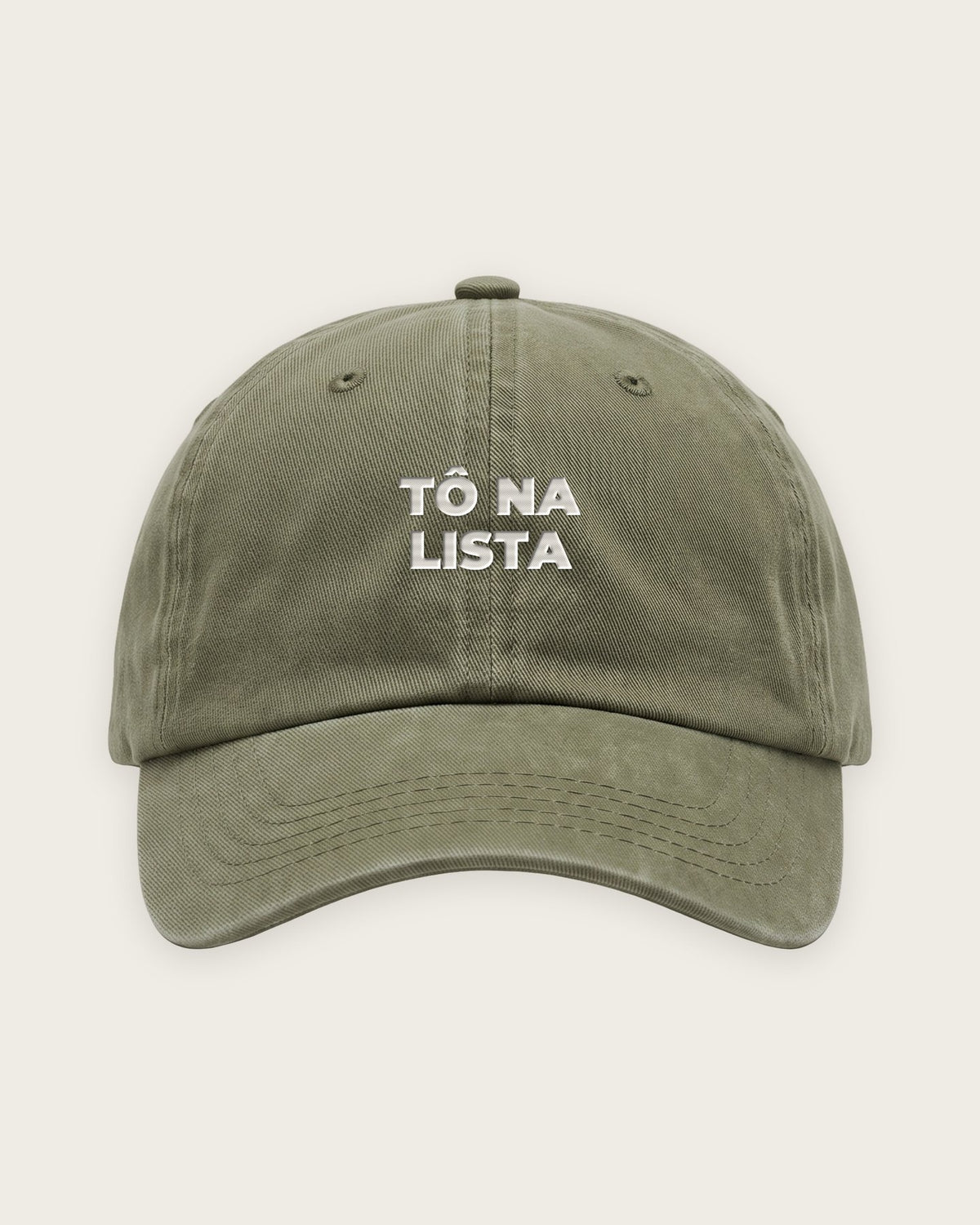 Boné Dad Hat “Tô na Lista” — Verde Musgo