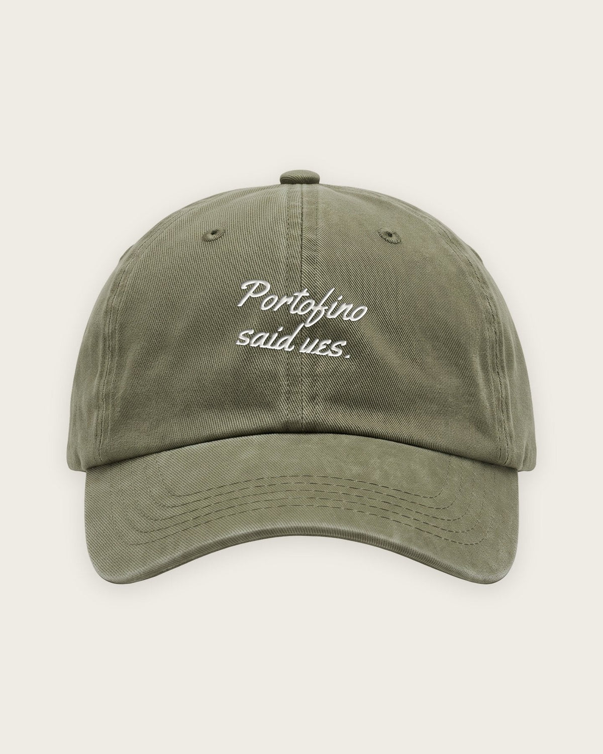 Boné Dad Hat “Portofino Said Yes” — Verde Musgo