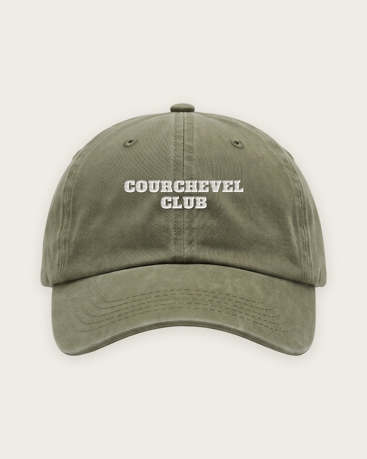 Boné Dad Hat “Courchevel Club” — Verde Musgo
