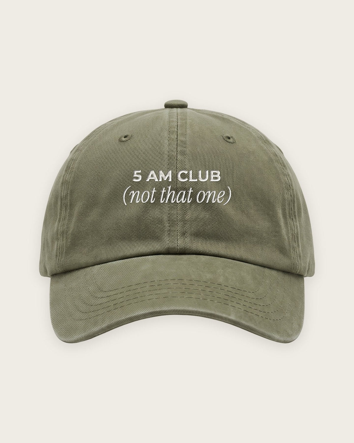 Boné Dad Hat “5 AM Club (Not That One)” — Verde Musgo