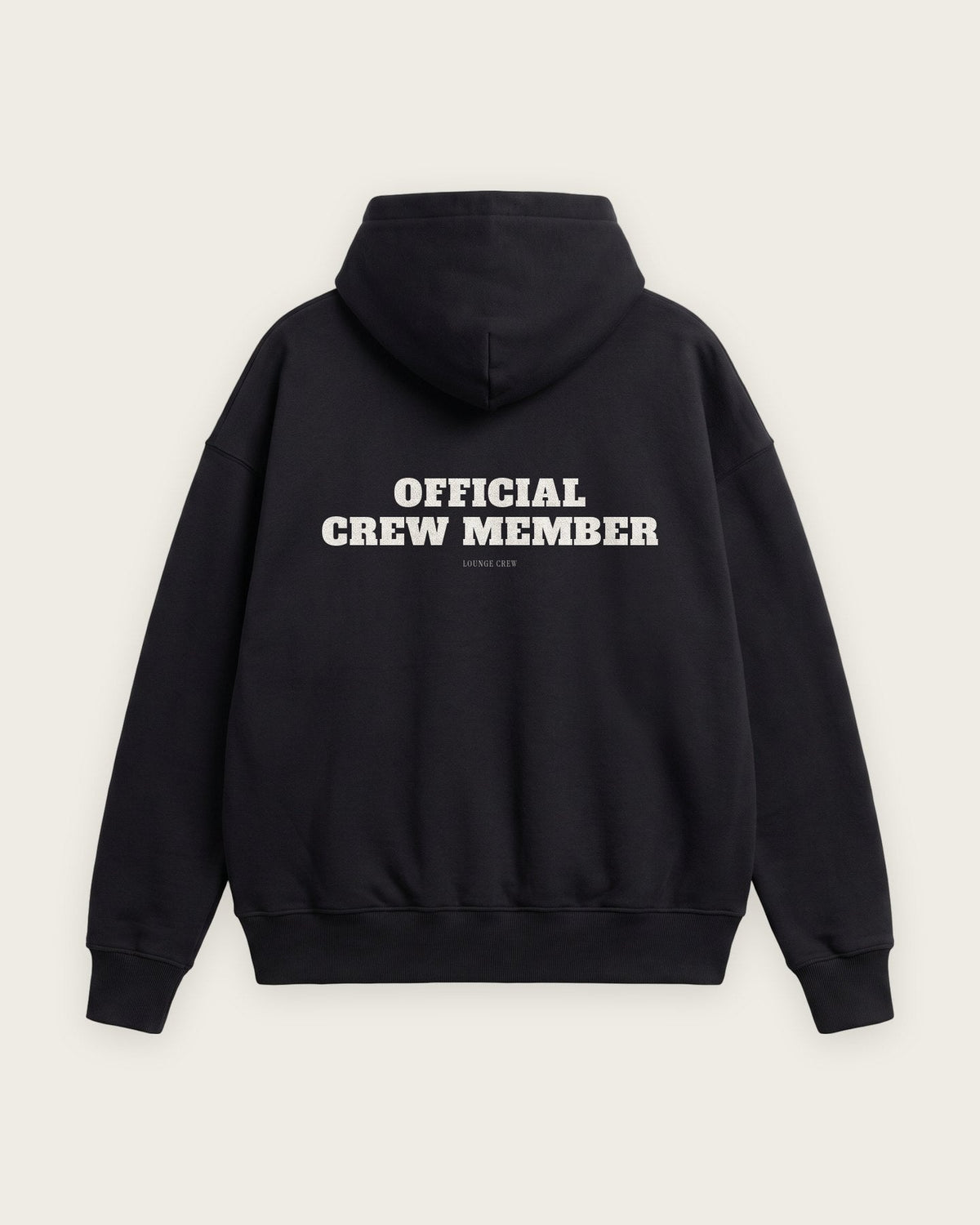 Moletom Oversized “Official Crew Member” — Preto