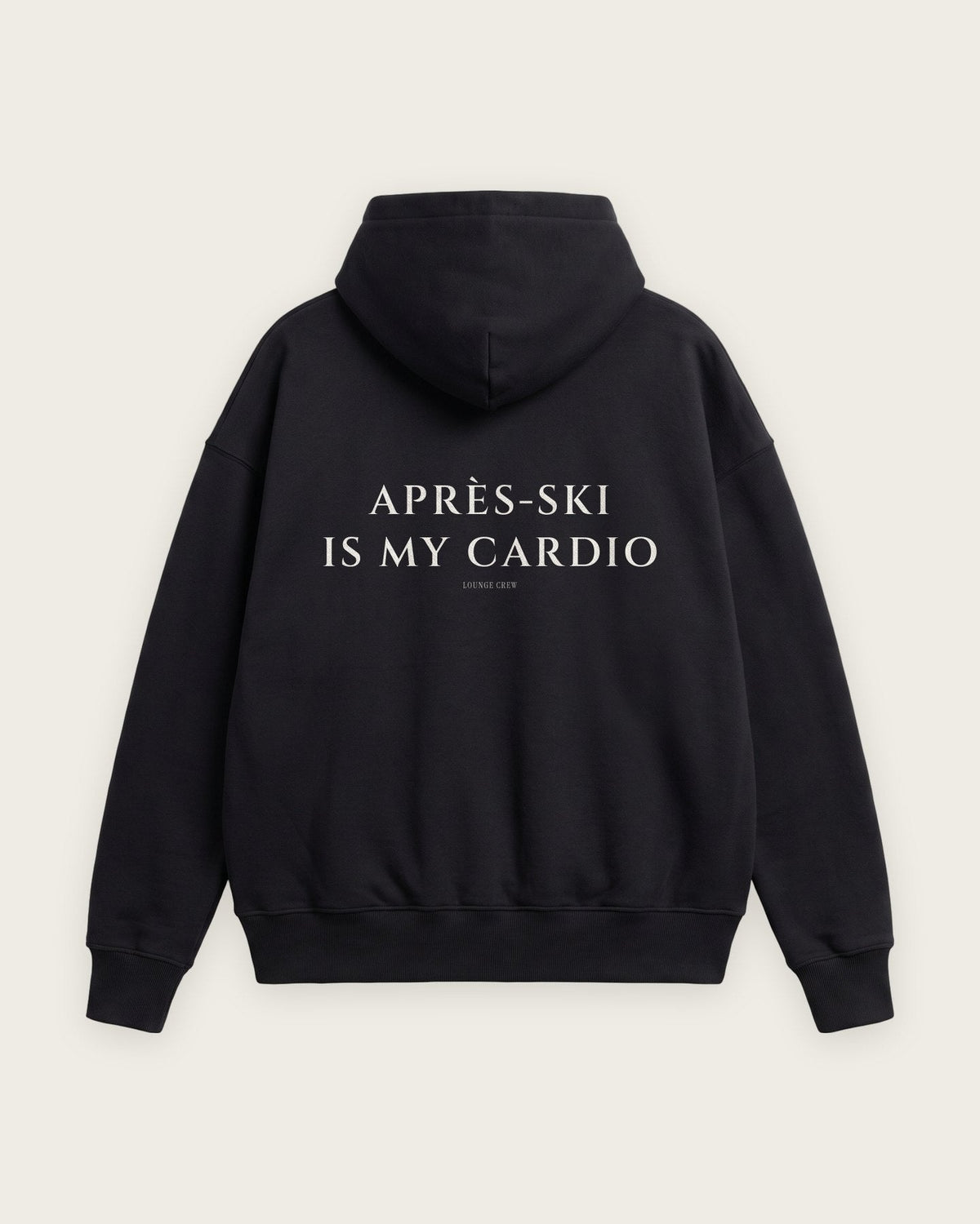 Moletom Oversized “Après-Ski Is My Cardio” — Preto
