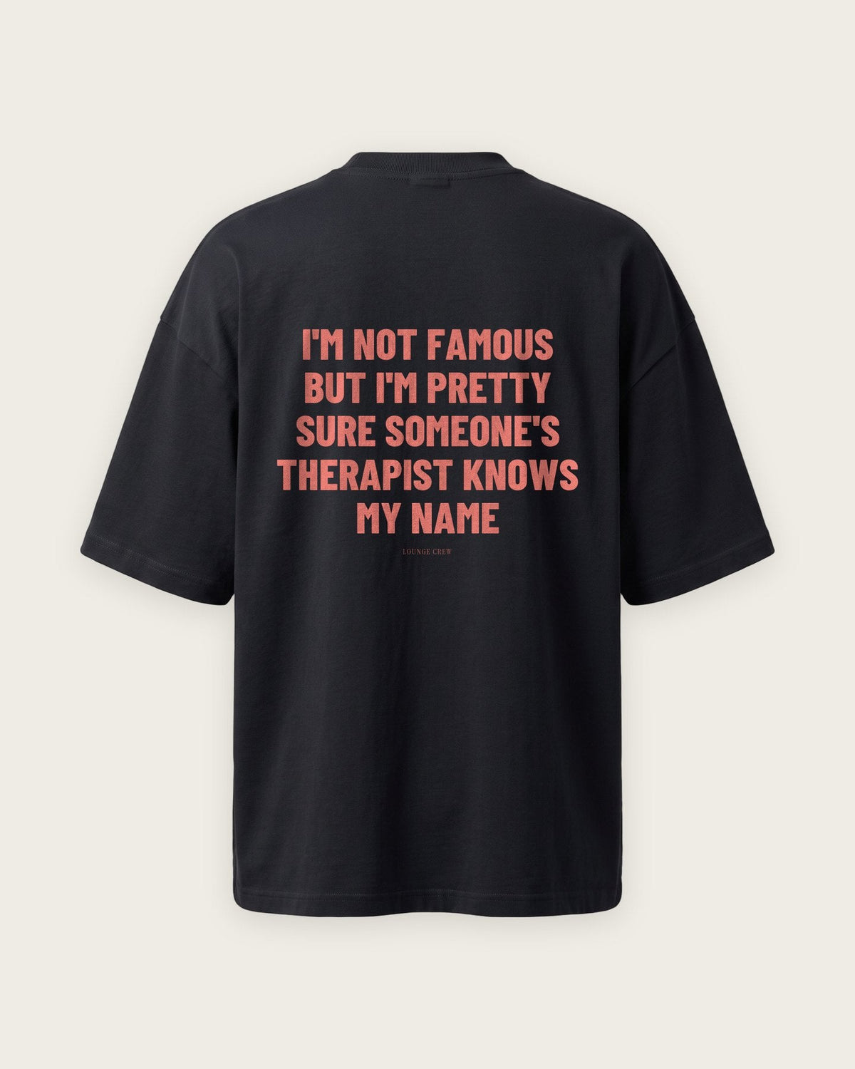 Camiseta Oversized “Someone's Therapist Knows My Name” — Preto