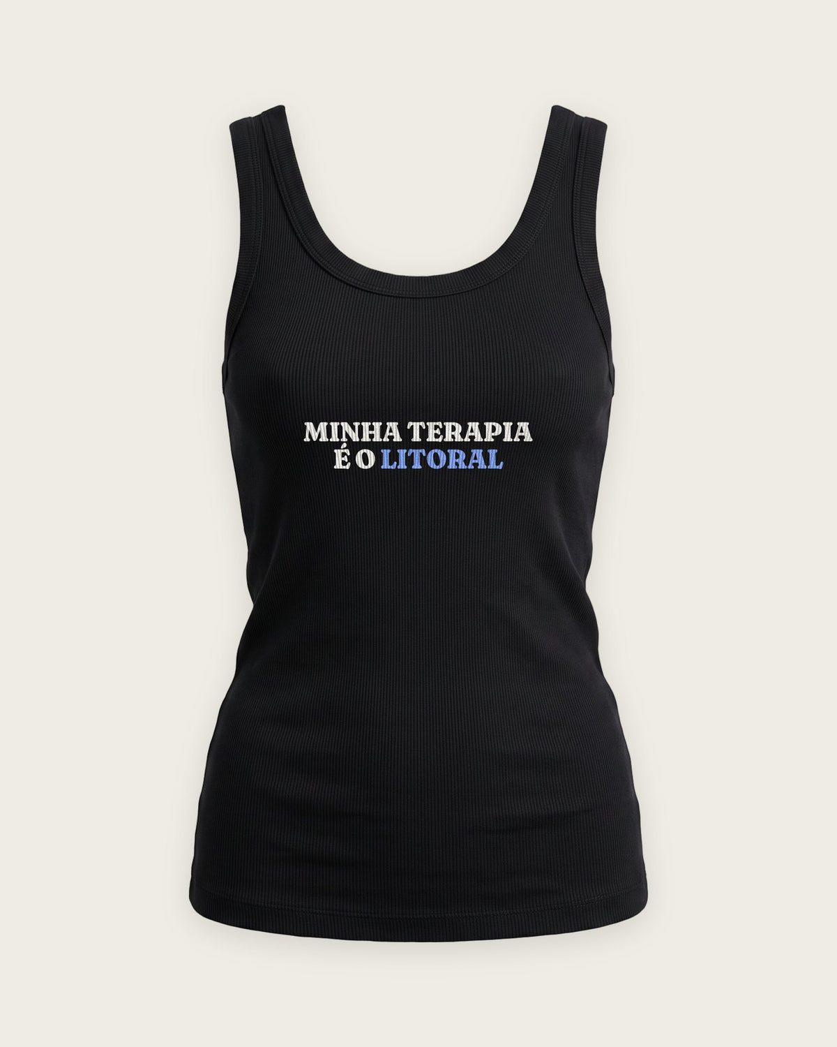 Regata Canelada “Minha Terapia é o Litoral” — Preto