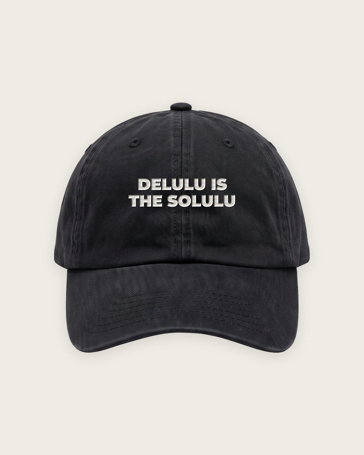Boné Dad Hat “Delulu Is the Solulu” — Preto