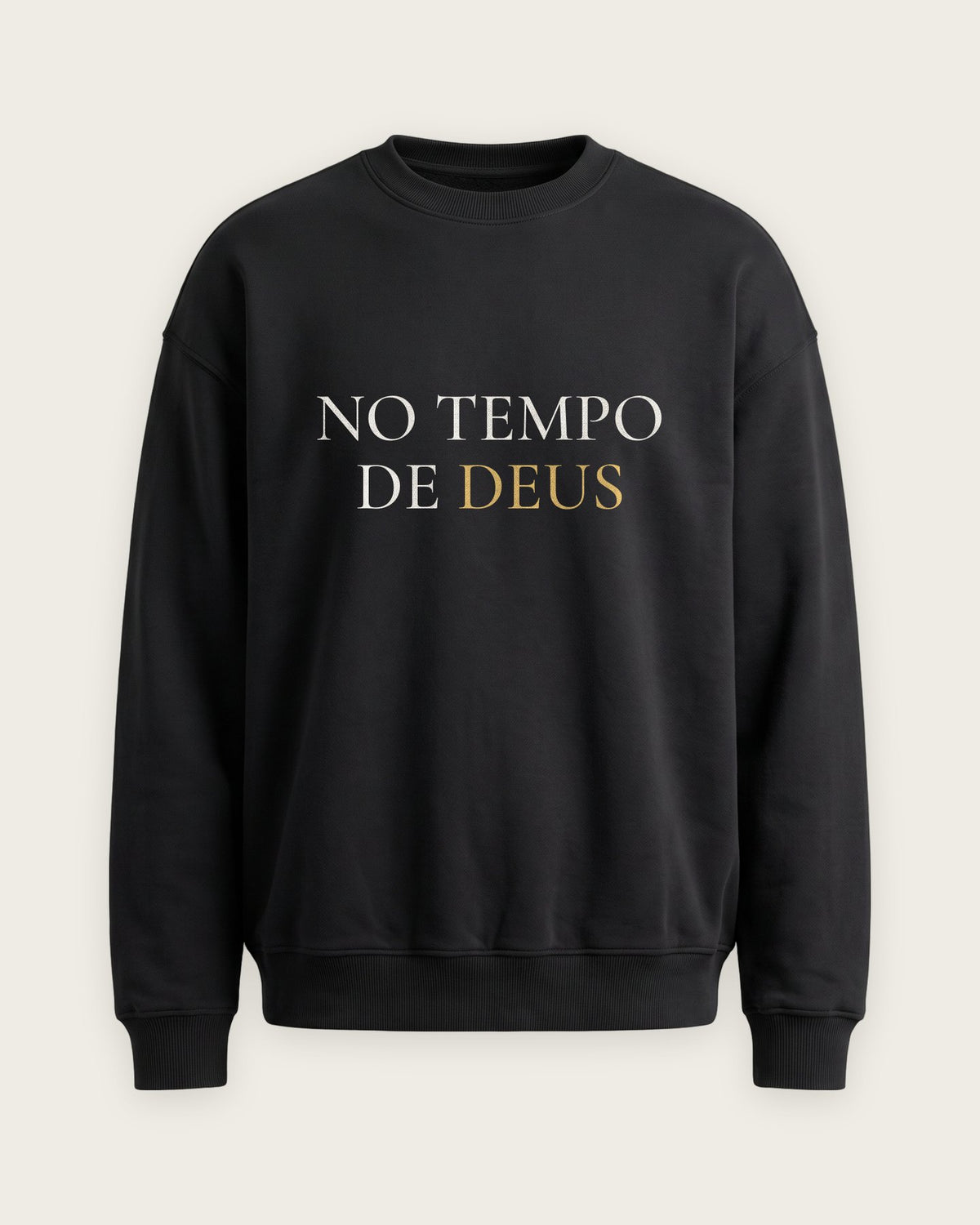 Moletom Careca “No Tempo de Deus” — Preto