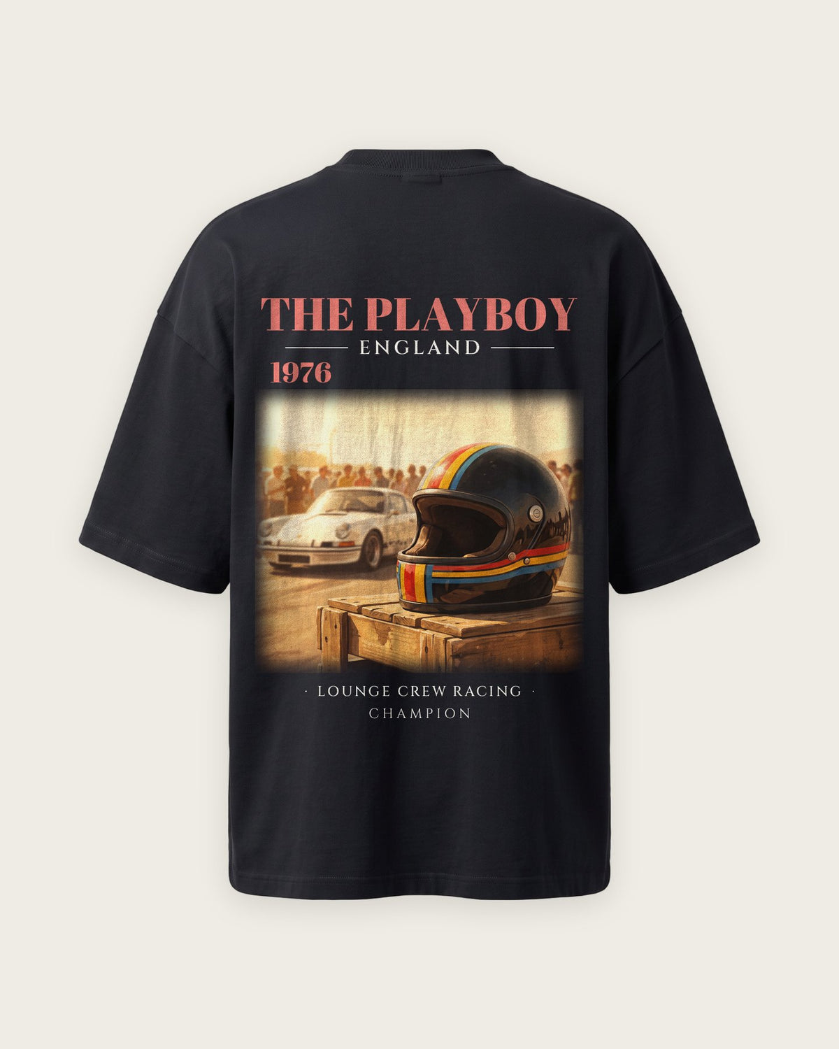 Camiseta “The Playboy 1976” — Preto — oversized