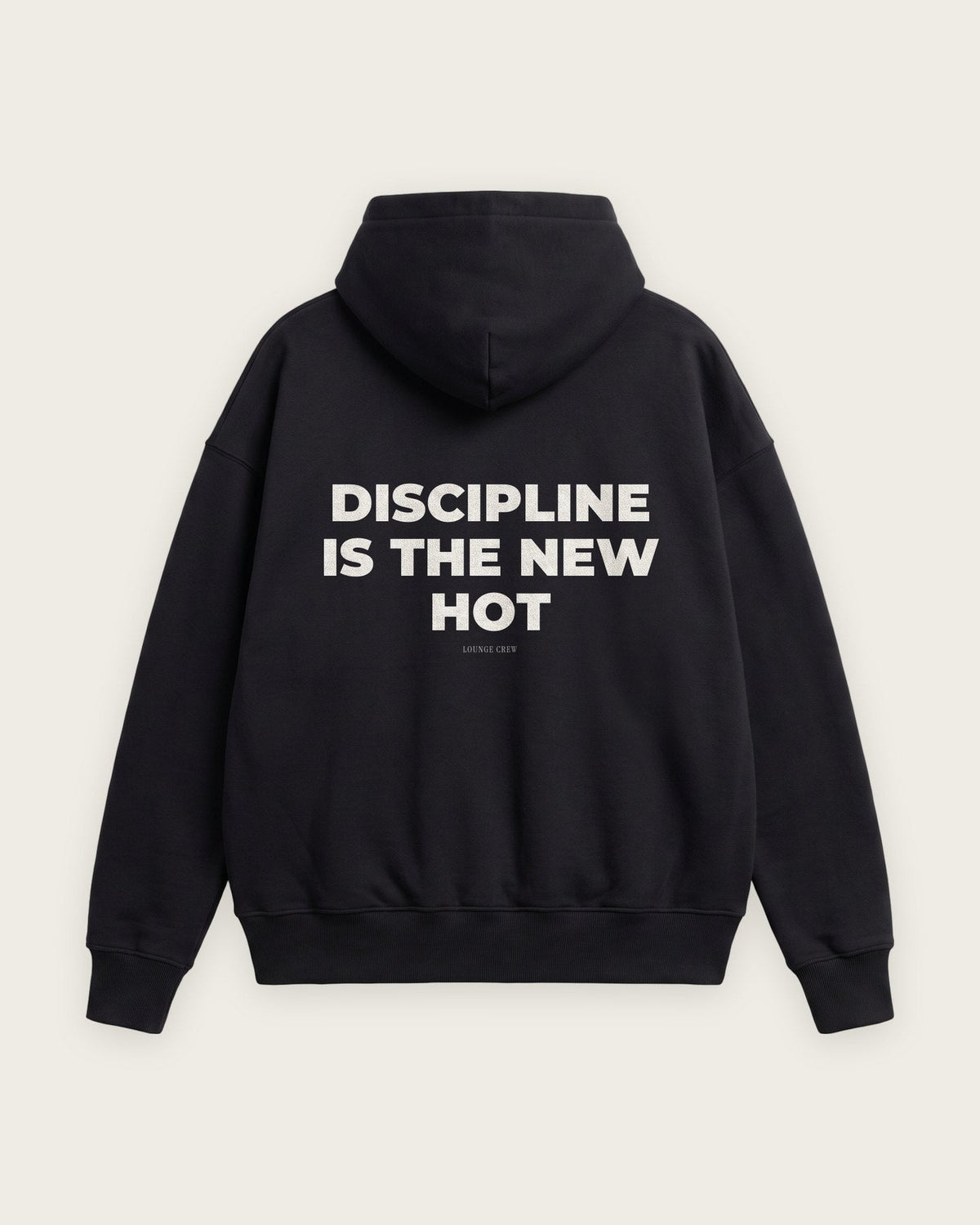 Moletom Oversized “Discipline Is the New Hot” — Preto