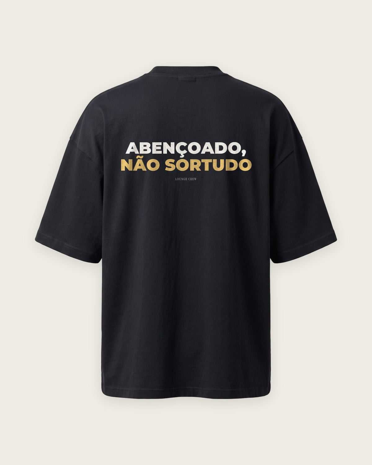 Camiseta Oversized “Abençoado, Não Sortudo” — Preto