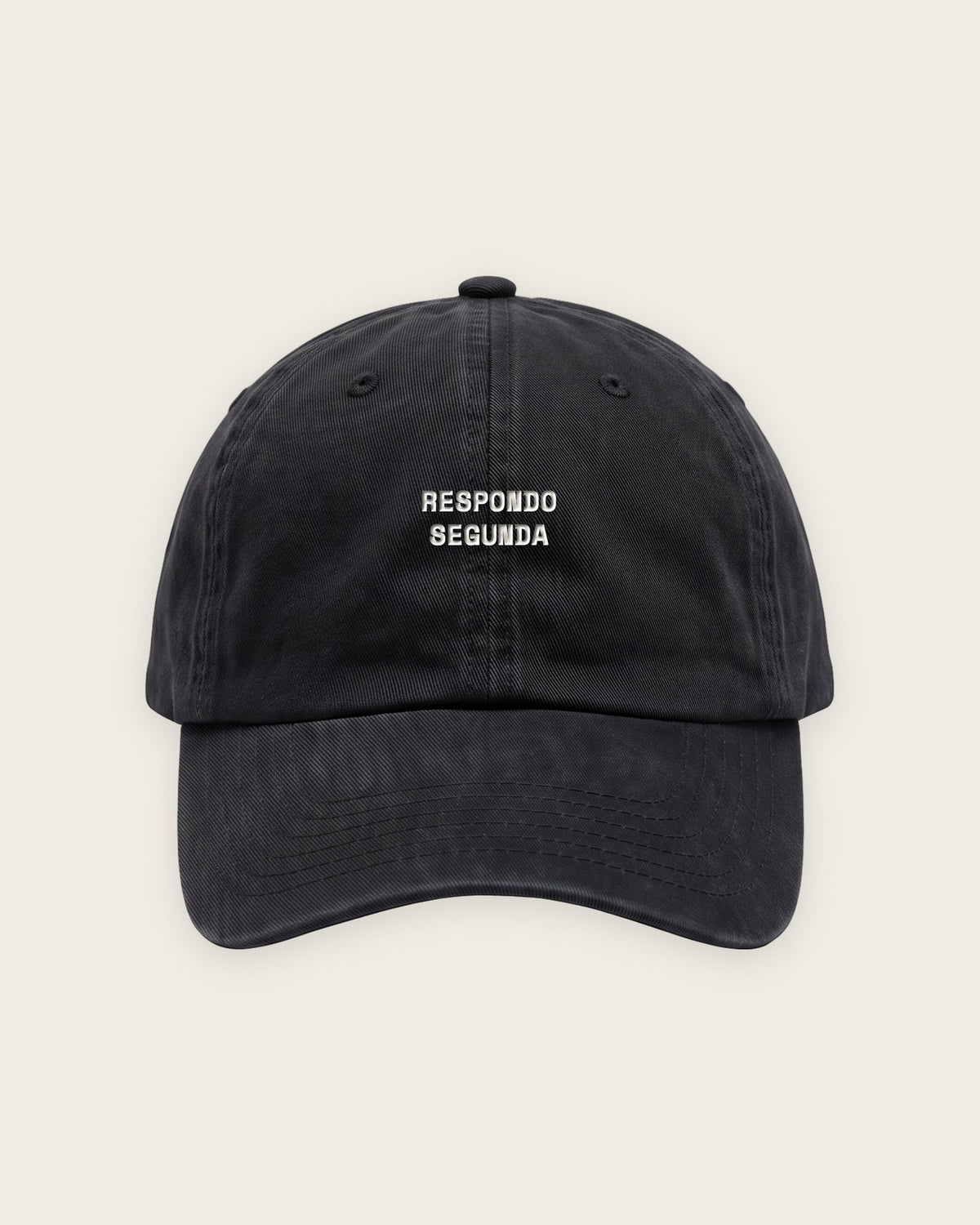 Boné Dad Hat “Respondo Segunda” — Preto