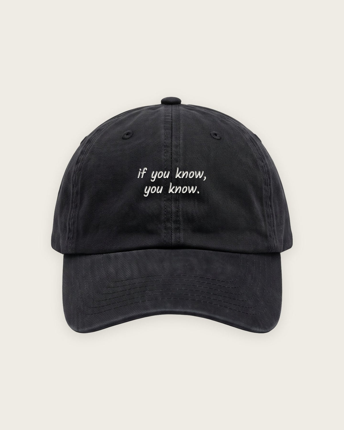 Boné Dad Hat “If You Know, You Know” — Preto