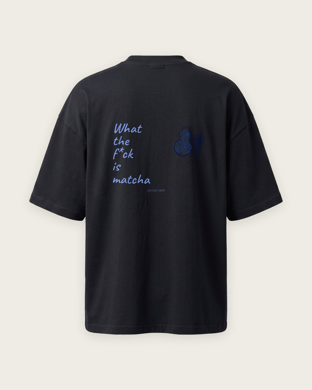 Camiseta Oversized “What the F*ck Is Matcha” — Preto