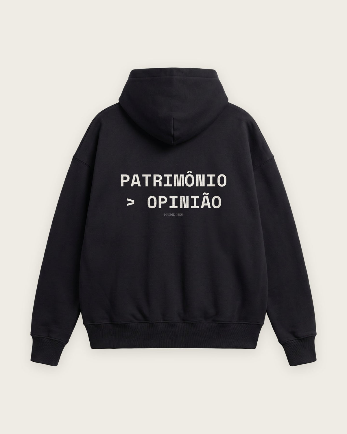 Moletom Oversized “Patrimônio Maior que Opinião” — Preto