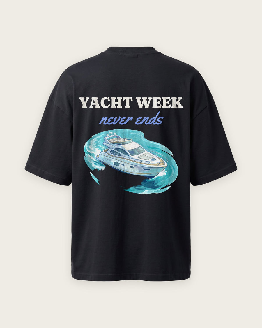 Camiseta Oversized “Yacht Week Never Ends”