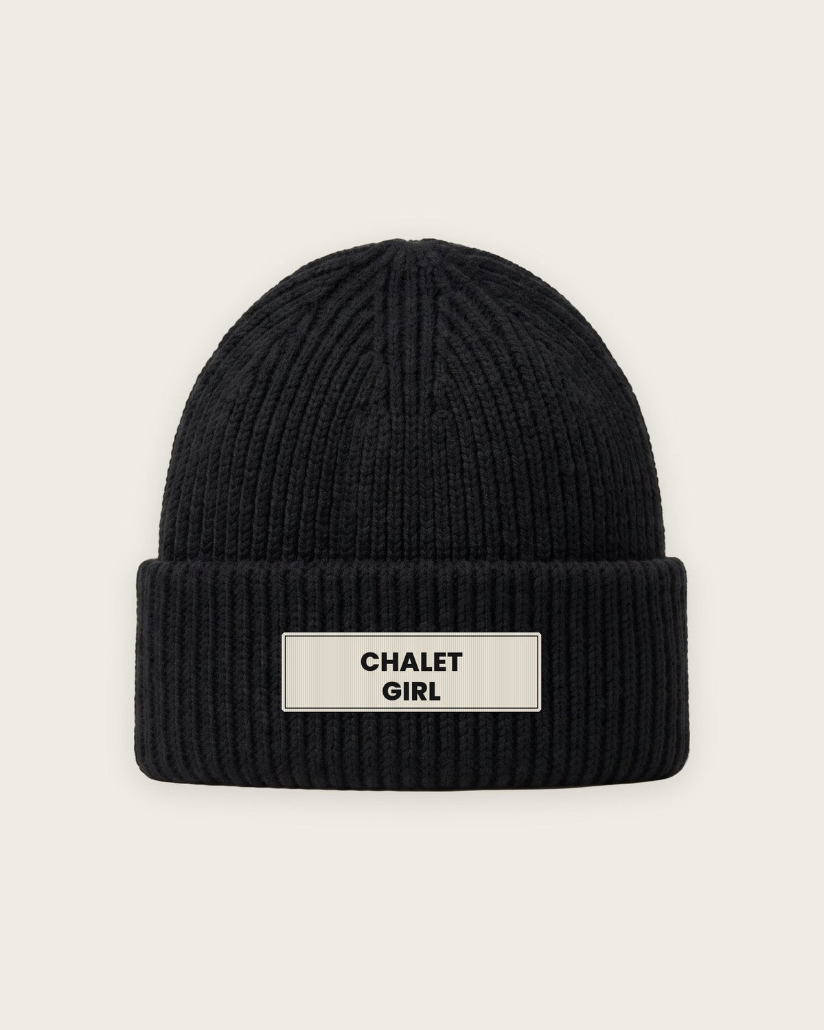 Gorro Canelado “Chalet Girl” — Preto