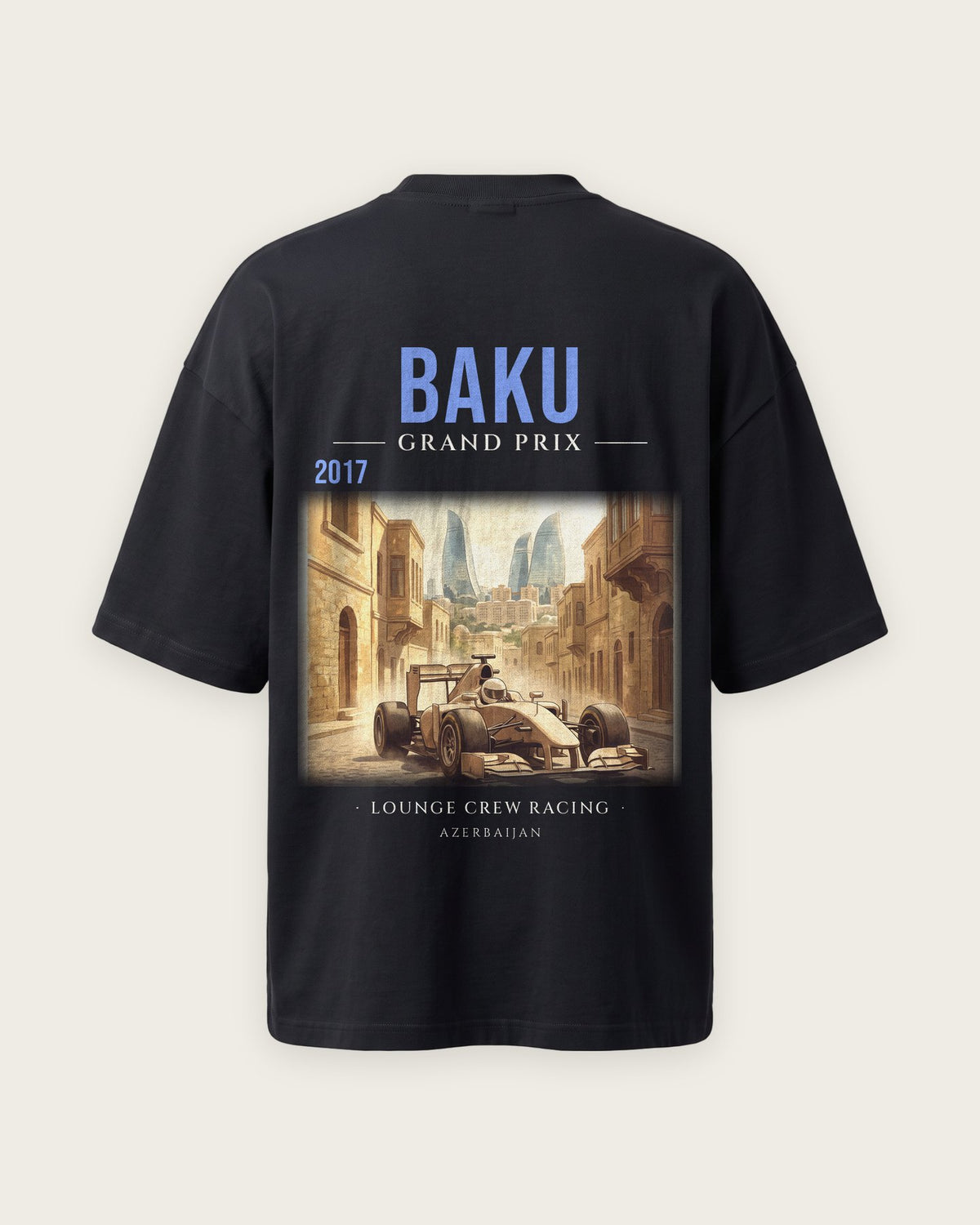Camiseta “Baku 2017” — Preto — oversized