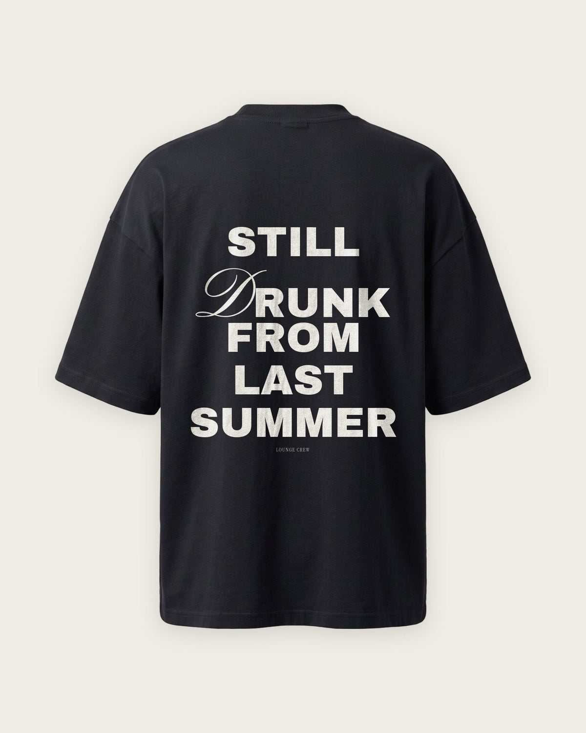 Camiseta Oversized “Still Drunk From Last Summer” — Preto