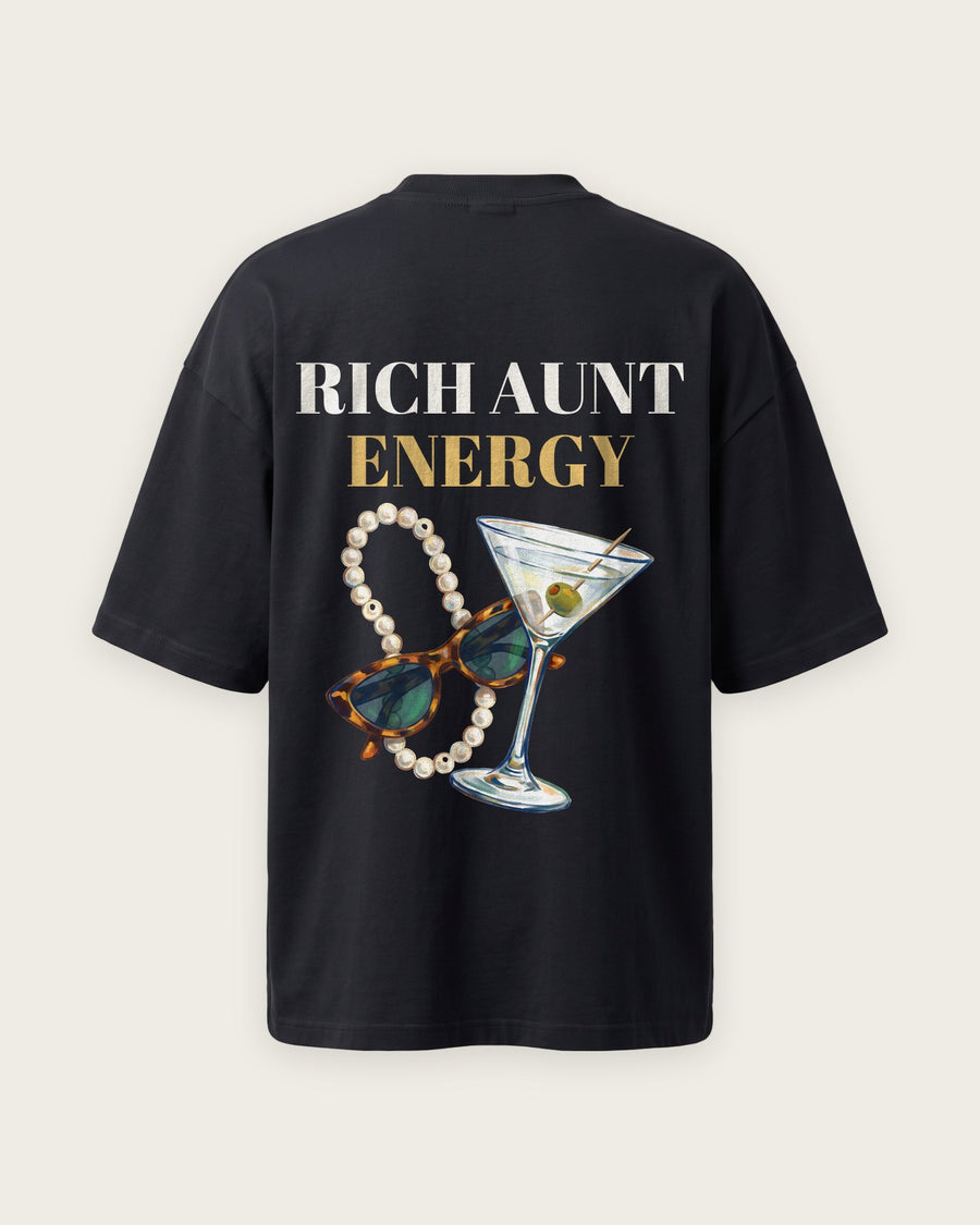 Camiseta Oversized “Rich Aunt Energy”