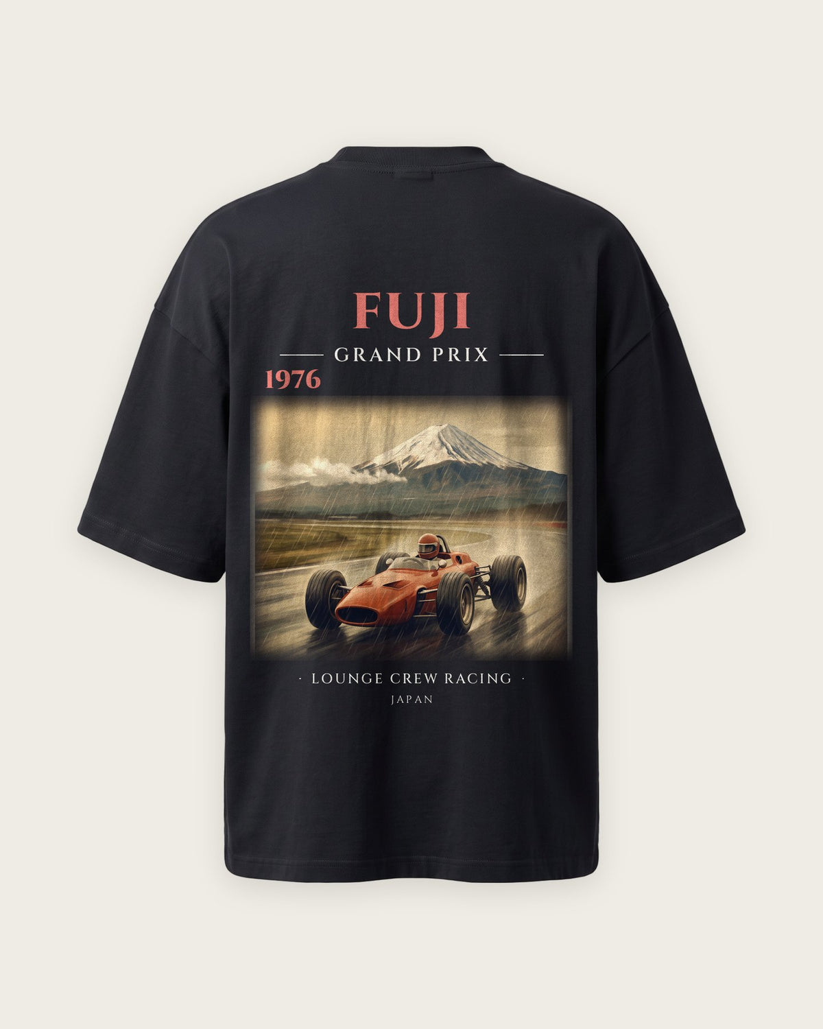 Camiseta “Fuji 1976” — Preto — oversized