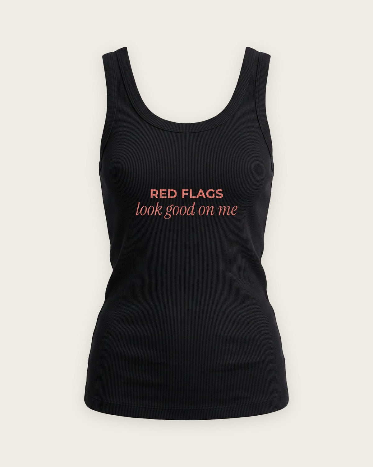 Regata Canelada “Red Flags Look Good on Me” — Preto