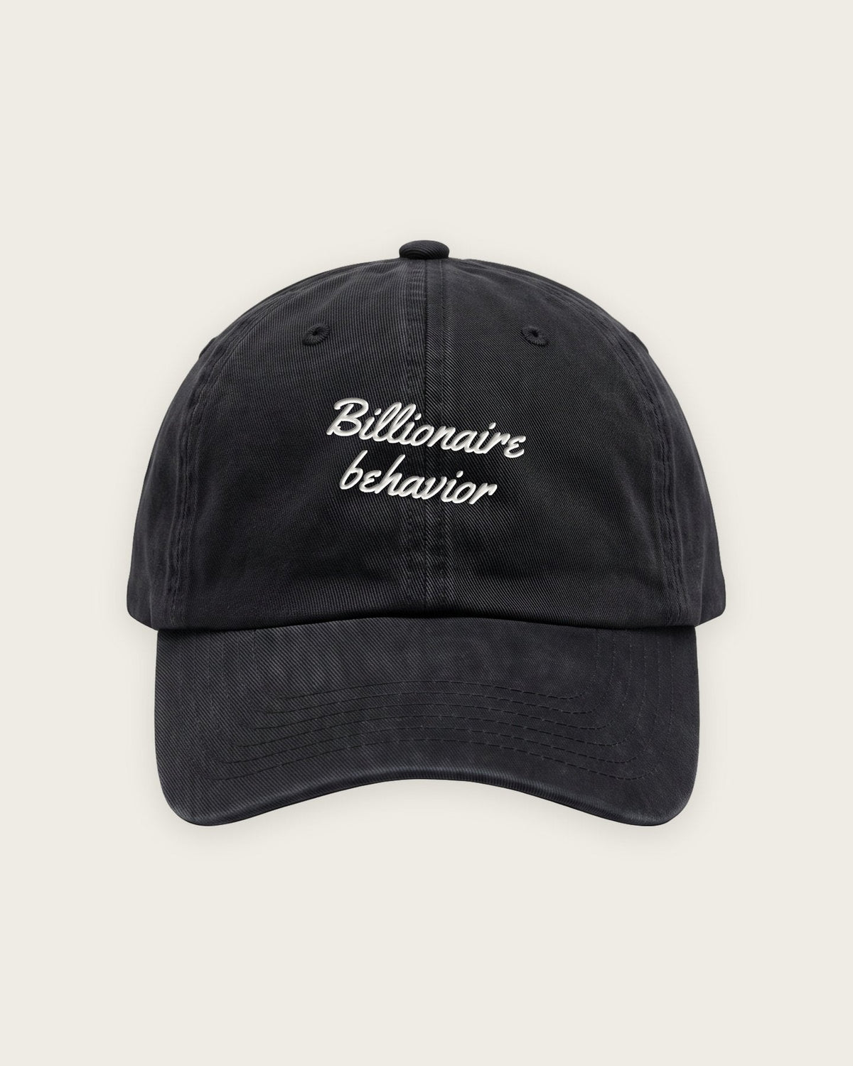 Boné Dad Hat “Billionaire Behavior” — Preto