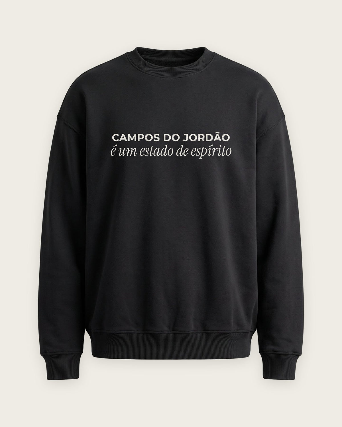 Moletom Careca “Campos do Jordão é um Estado de Espírito” — Preto