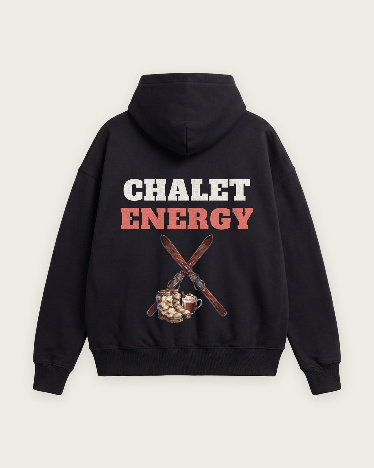 Moletom Oversized “Chalet Energy” — Preto