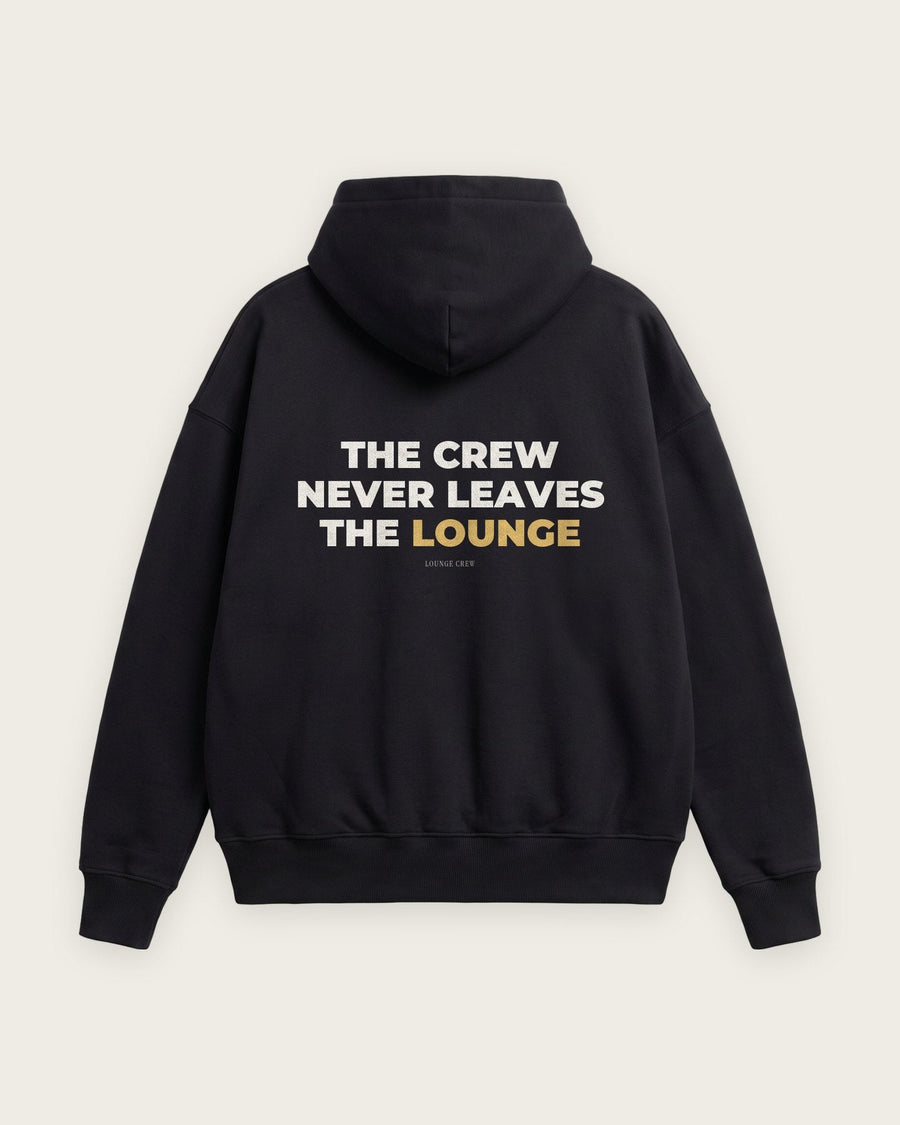 Moletom Oversized “The Crew Never Leaves the Lounge”
