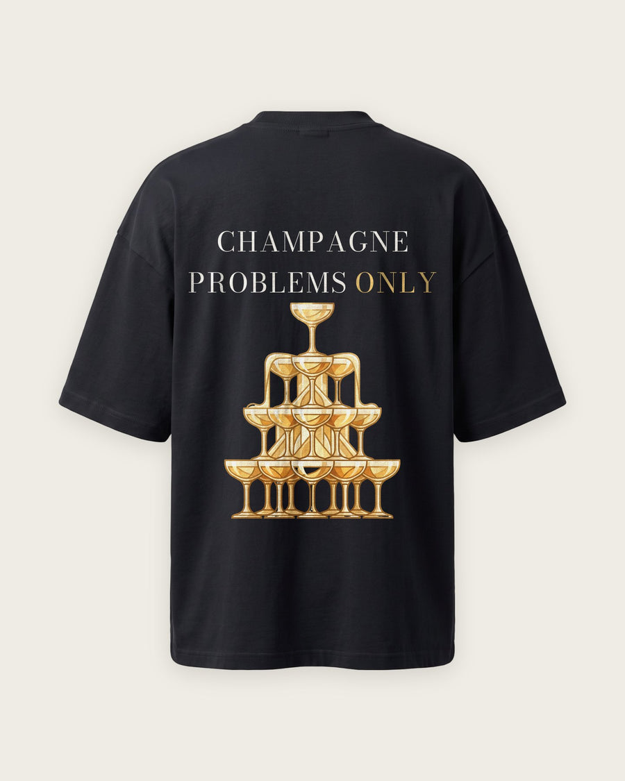 Camiseta Oversized “Champagne Problems Only”