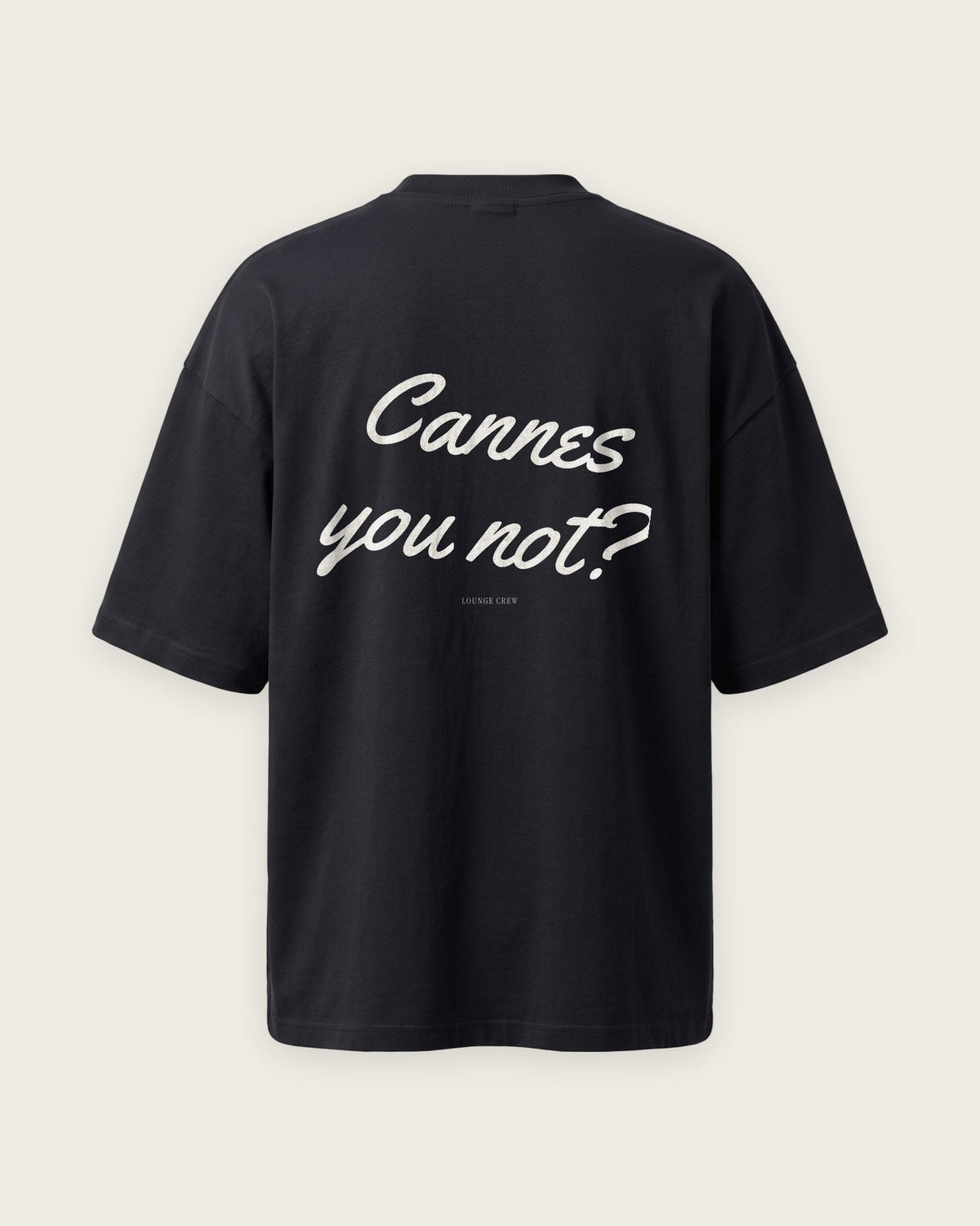 Camiseta Oversized “Cannes You Not” — Preto