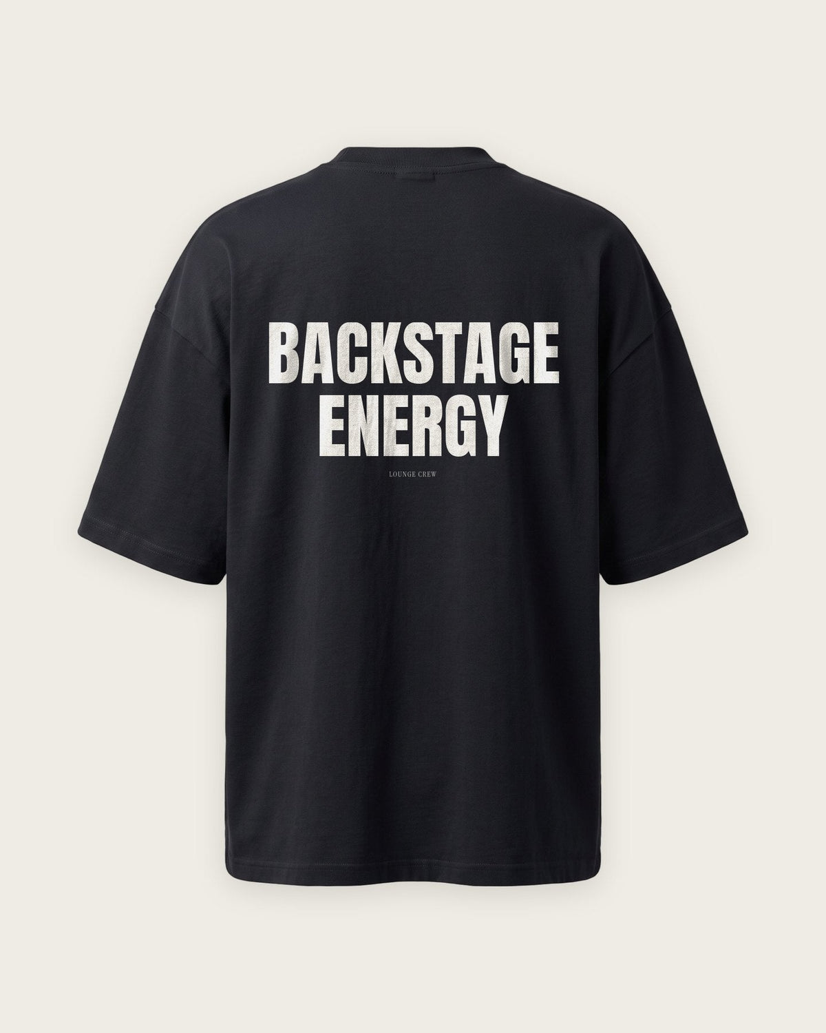 Camiseta Oversized “Backstage Energy” — Preto