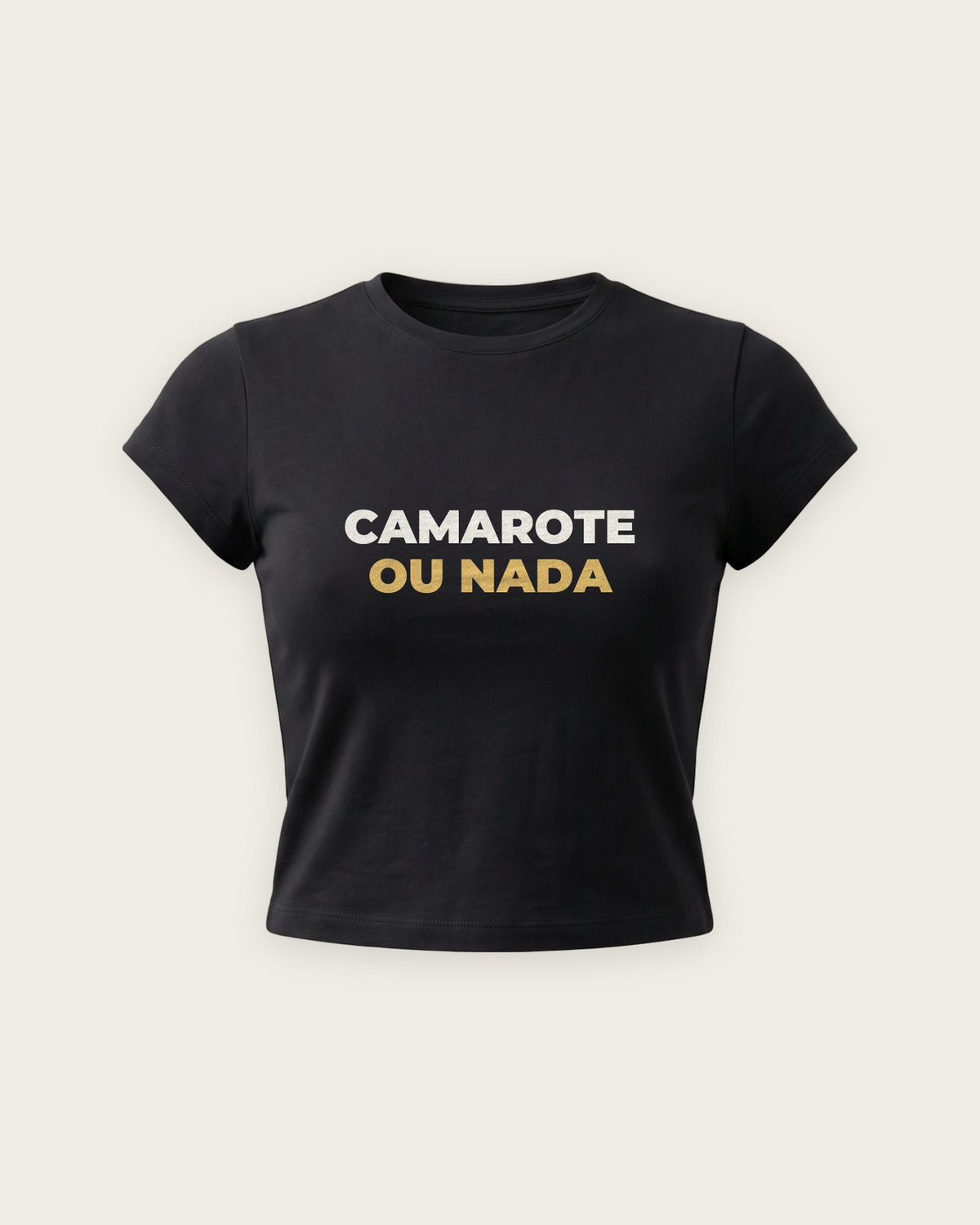 Baby Tee “Camarote ou Nada” — Preto