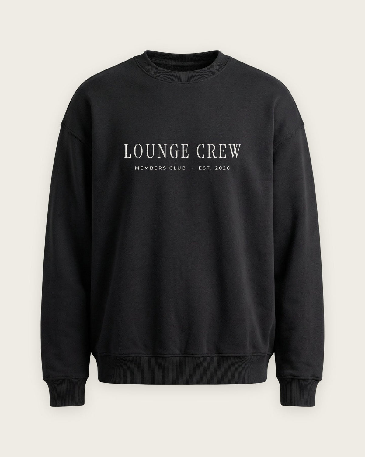 Moletom Careca “Lounge Crew” — Preto