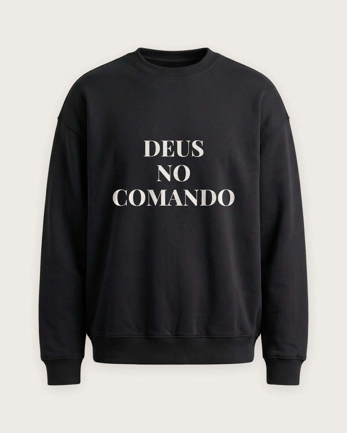 Moletom Careca “Deus no Comando” — Preto