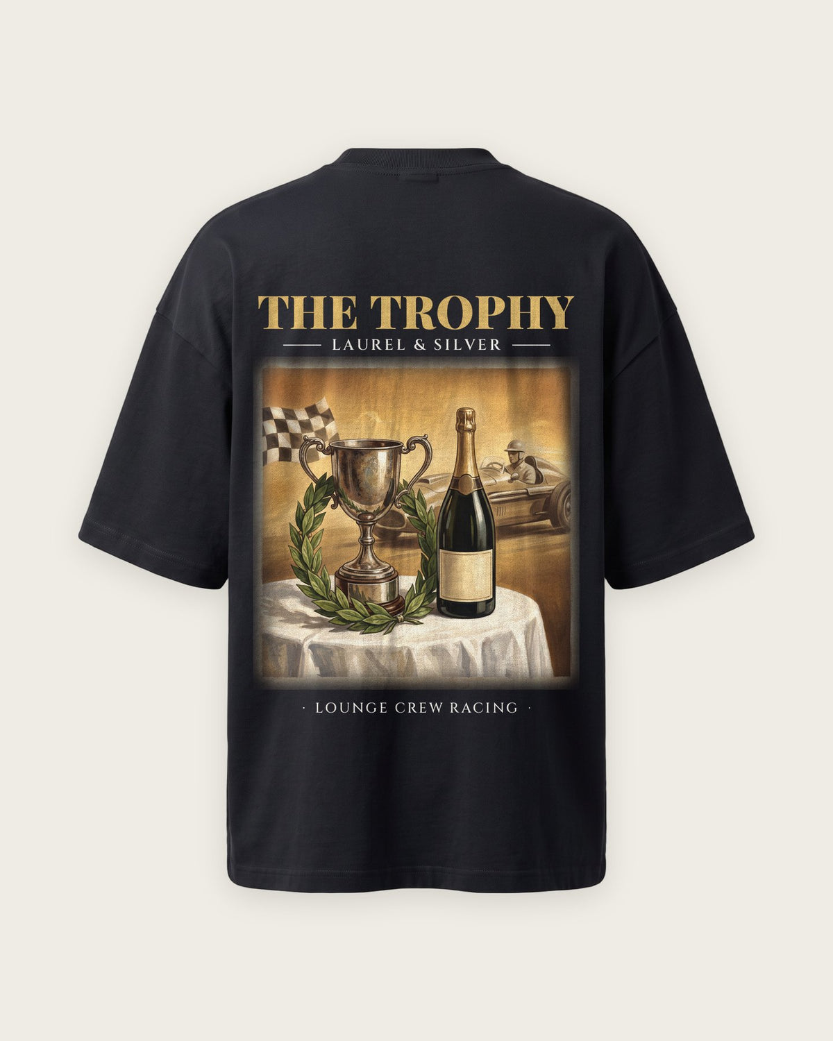 Camiseta “The Trophy” — Preto — oversized