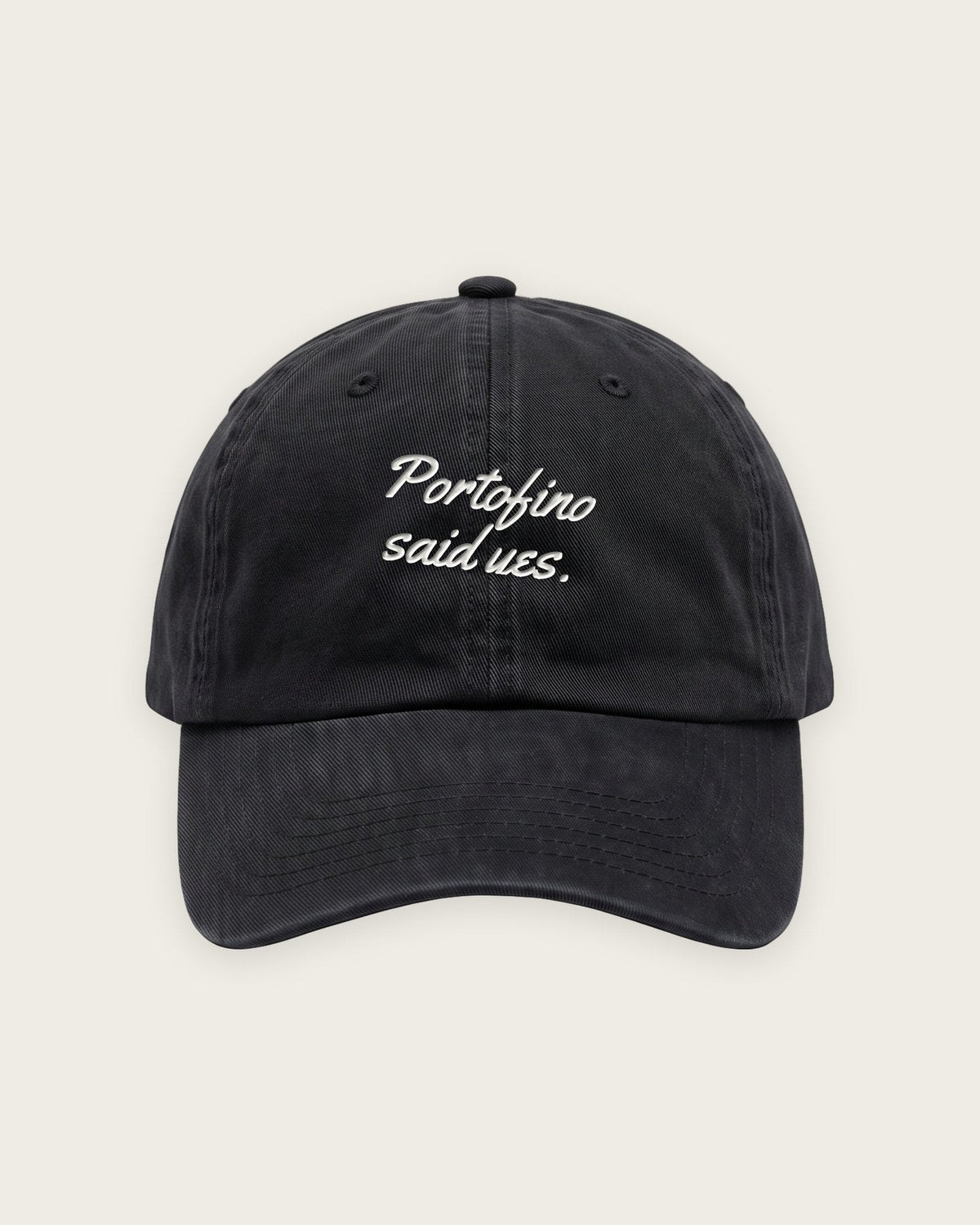 Boné Dad Hat “Portofino Said Yes” — Preto