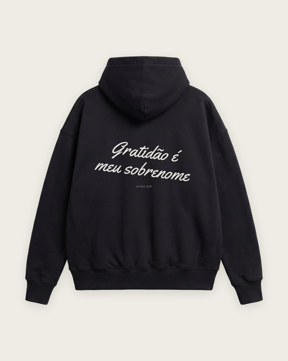 Moletom Oversized “Gratidão é Meu Sobrenome” — Preto