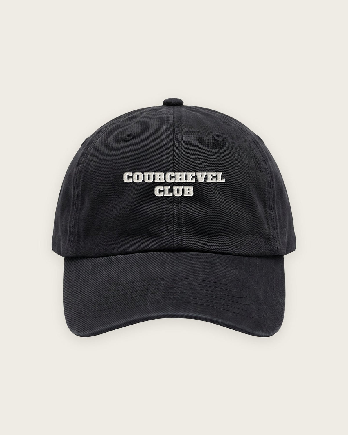 Boné Dad Hat “Courchevel Club” — Preto