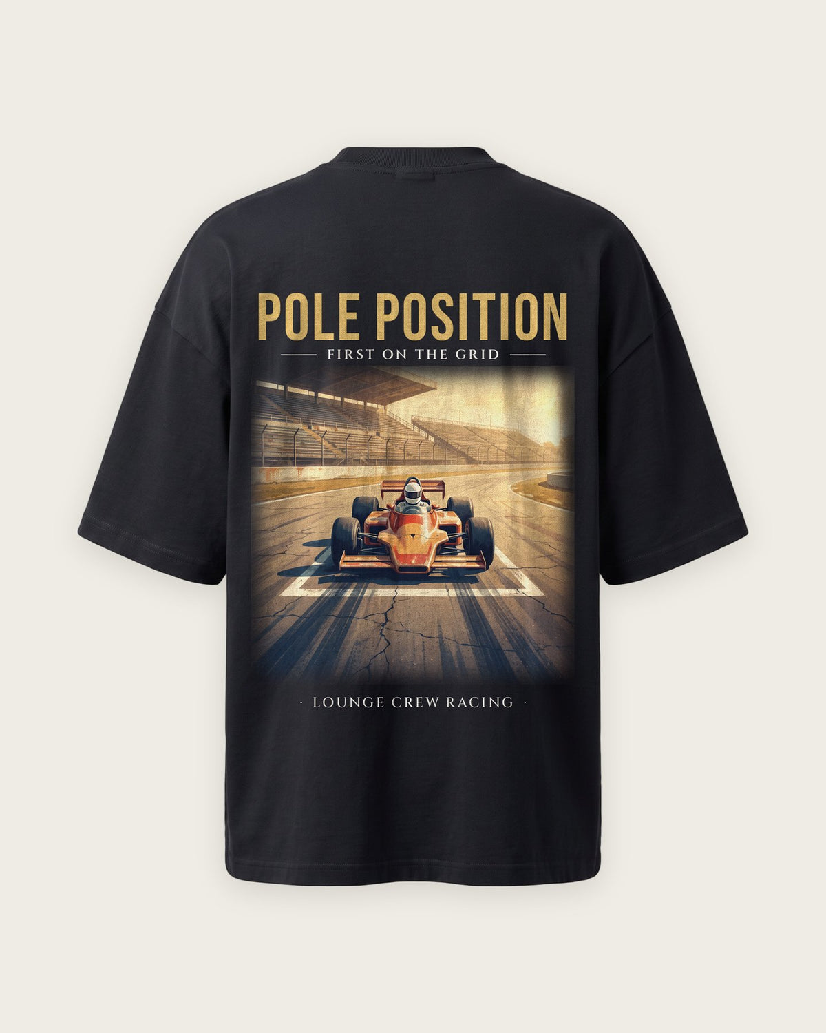 Camiseta “Pole Position” — Preto — oversized